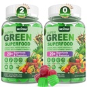 Super Greens Gummies, Greens Superfood Powder Alternative w/Spirulana, Klorella, Prebioottikuitu, Probiootti, Fruit Vegegie, Daily Fruit Vihannes Ruoansulatus- ja suolistoterveyden, immuniteetti, Focus, 120 Cts