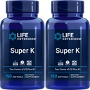 Life Extension Super K, 150 Softgels (Pakki 2) K- ja K2-vitamiinilla