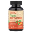 DEVA-tabletit Vegaanimonivitamiinit naisille ja miehille, monivitamiinit rautaa, Mineraalilisä, C-vitamiini, B-vitamiinikompleksi, B12-vitamiini, E-vitamiini, Sinkki, Gluteeniton 90 tablettia