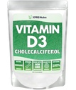 XPRS Nutra D3-vitamiini Powder (Kolekalsiferoli) - Mauton VIT D luut ja immuniteetti - D3-vitamiini Powder for Muscle Function - D-vitamiini täydentää (8 Ounce)