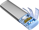 Vaydeer Metal Travel Pill Organizer, 7 päivän viikon pillerilaatikko, suuri kapasiteetti Päivittäinen söpö pilleri tapauksessa täydentää, pillereitä, vitamiineja ja lääkkeitä (pieni, Gray)