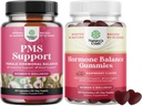 PMS tuki DIM, Chasteberry, Black Cohosh & Ashwagandha period Cramps Menopause Turvotus Mood Swing ja Hormoni Balance Gummies Tuki Menstrual Cycle kanssa B6 & Dong Quai