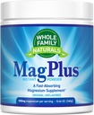 Magnesium Powder täydennysosa - MagPlus - Luonnollinen rauhallinen Magnesium juoma - Magnesium täydennysosa lihakset, unet ja ummetus helpotus (Aromiton)