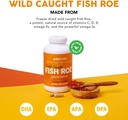 Paleovalley Wild Caught Fish Roe - DHA/EPA, Full Spectrum Omega -3 Rasvahapot - Tulehdus, Vision, Mieliala, Immuniteetti Boost - 28 Palvings