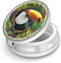 Pillerilaatikko 3 Osasto Pieni pilleri tapauksessa laukku ja tasku Mini metalli pilleri haltija Matka pilleri säiliö Hold Lisäravinteet Vitamiinit BPA-free (Toucan)