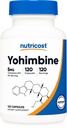 Nutricost Yohimbine HCl 5 mg, 120 kapselia - Gluteeniton ja ei-GMO