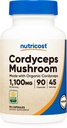 Nutricost Cordyceps Sienikapselit 1100mg, 45 Serv - CCOF Certified Made with Organic, Kasvissyöjä, Gluteeniton, 550mg per kapseli (90 kapselia)