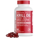 Bronson Antarktis Krill Oil 1000 mg Omega-3s EPA, DHA, Astaksantiini ja Fospholipids 60 Softgels