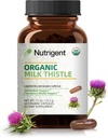 USDA Organic Milk Thistle Supplement 25:1 uute, 8750 mg vahvuus, Silymarin Supplement 280 mg, nestemäiset orgaaniset kapselit, maksan terveys- ja detox- tuki, ei-GMO, 60