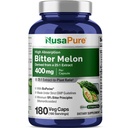 NusaPure Bitter Melon Extract 10 000 mg 180 vegan Caps (100% Kasvissyöjä, ei-GMO, gluteeniton, 10% Bitter Principles) Bioperine