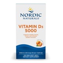 Nordic Naturals D3 5000, Orange - 120 Mini Pehmeät geelit - 5000 IU D3-vitamiini - Tukee terveitä luut, mieliala ja immuunijärjestelmä toiminto - ei-GMO - 120
