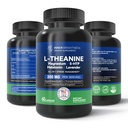 L Theanine 200 mg, magnesium, 5- HTP & melatoniini . All-in-1 L-Theanine Supplement for Stress Relief, Focus & Cognition, Uni - 60 kapselia
