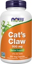NYT lisäravinteet, Cat's Claw 500 mg, ei-GMO-hanke todennettu, kasviperäisiä lisäravinteet, 250 luku (Pakkaus 1)