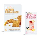 Munchkin® Milkmakers® Imetys Drink Mix Supplement B-vitamiinin & Milk Thistle, 14 kreivi ja lmetys Cheddar Crisps imetys äideille Kauraa ja pellavaa, 6 kreivi