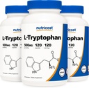 Nutricost L-Tryptofaani 500 mg, 120 kapselia (3 pulloa)
