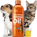 Lohiöljy koirille ja kissoille, Wild Alaskan Salmon Oil koirille iho, takki ja Joint, Omega 3 Fish Oil, Koirat ja kissat Immunomy System Support, Epa ja Dha, 300 ml koiran paidan täydennys