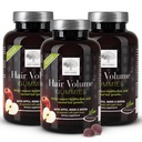 NEW NORDIC hiusten tilavuus Gummies, 2500 mikrog Biotiini, Päivittäiset hiukset vitamiinit täydentää tukea hiukset iho ja kynnet, vegaaninen, 60 kreivi (pakkaus 3)