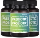 Zentastic Probiootit & Prebiootit Supplement - 50 miljardia PMY - miehille & naisille Immuuni & Ruoansulatuselimistö - 16 kanta - Säilyvyys vakaa - 180 Viivästynyt julkaisu kasviskapselit