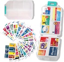 Suuri pilleri Organizer lääkkeiden etiketit - 7 päivän matka päivittäin kontti, Mini lääkkeiden säilytys tapauksessa (valkoinen, 161 Labels)