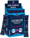 Avainaineet Elektrolyyttejä Powder Packets 20 pakkaus - Ei sokeria, herkullinen sininen vadelma, Hydraation Packets Electrolyytti jauhetta virkistävään Electrolyte Drink Mix Packets - nollakaloria