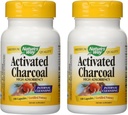 Nature's Way Active Charcoal High Adsorbency - 100 kapselia 2 pakkaus