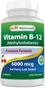 Best Naturals B12 6000 mikrog 120 tablettia