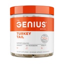 Genius Brand Genius Turkey Tail - Plant-Baseed Supplement for Immune, Gut & Antioxidantti Support - Organic & non-GMO - 120 kasviskapselit