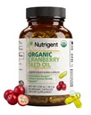 USDA Organic 100% Pure Cranberry Seed Oil 940 mg, Plant Sourced Omega 3-6-9 Rasvahapot, nestemäiset orgaaniset kapselit, virtsanterveys ja ihon terveys tuki, 60 kapselia