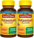 Nature Made Kaliumgluconate 550 mg, ravintolisä sydämen terveyden tukea, 100 tablettia, 100 päivän tarjonta (pakkaus 2)