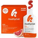 Healthycell Eye Health Daily Liquid Supplement - Eye Vitamiins & Minerals with Lutein, Zeaksantiini, Astaksantiini & Beta Caroteeni for Sight Care & Macular Support - 30 Gel Packs