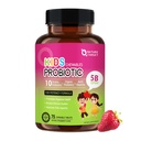 NATURAL TARGET Kids Probiootti Pureskeltava, 5 miljardia PMY:tä Probiootit + Prebiootit ikäisille 3+, Probiootit digestiiviselle terveydelle, immuunituki & ruokahalu Booster, Natural Mansikkamaku, 75 tarjoilua