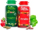 Nami & Health Hedelmät ja vihannekset Kapselit 33+ Fruits & Vihannesten kokonaiset superruoat 90 Hedelmät + 90 Kasviskapselit Vegaani, ei-muuntogeeniset, gluteeniton