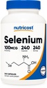 Nutricost Selenium Supplement 100mcg, 240 kapselia, kasvissyöjä, gluteeniton & ei-GMO