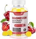 Magnesium Glycinate Gummies 500 Mg, Sokeriton Magnesium Supplement Triple Magnesium Complex Malaatti 400 Mg, Sitraatti 400 Mg Ashwagandha 100 Mg Magnesium täydentää aikuisille - 60 Gummies