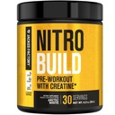 Jacked Factory Nitrosurge Build Pre workout with Creatine for Muscle Building - Con Creat Creatine Powder & elevATP for Intense Energy, Powerful Pumput, & Endless Endurance - 30 Servings, Arctic White