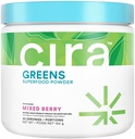 Cira Daily Greens - Luonnollisesti makeutettu, Organic Spirulina Superfood Powder Premium, Antioksidantti-Rich ainesosat debloating, Digestio, & Energia - Mixed Berry, 30 Tarjoilut