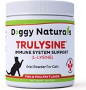 Trulysine L-Lysine for Cats Immuno Support Oral Powder 4oz/100g - Cats & Kittens of All Age, Aivastelu, Runny Nenä siristää, Watery Eyes - Fish & Siipikarjan maku (USA)(100 Grams (500 mg / Scoop))