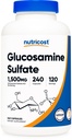 Nutricost Glukosamiinisulfaatti 1500 mg, 240 kapselia - 750 mg per kapseli, gluteeniton, ei-GMO