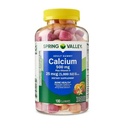 Spring Valley Calcium 500 mg Plus D-vitamiini 25 mikrog Bone Health Ruokavalio Supplement Gummies, 100 Count + DRI Store Sticker.