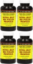 Y.S. Eco Bee Farms, (4 Pack) Royal Jelly, Bee Pollen, Propolis, Plus Korean Ginseng, 90 kapselia