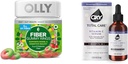 Olly kuitu Gummy renkaat 50ct + Oxy Total Care Hydrating C-vitamiini seerumia digestiivinen tuki, selkeämpi iho