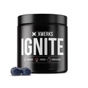 Xwerks Ignite Blue Razz Pre Treenout Powder, Natural Keto Pre Treenout naisille ja miehille Explosive Energy, Gluteeniton Blend for Endurance and Stamina, 150 mg kofeiini, 30 tarjoilua