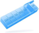 Barhon Pill Organizer Suuri, Viikoittain lääke pillereitä Järjestäjät, 7 päivän pillereitä Laatikko Matka Iso Vitamiini täydentää Kalaöljy, Sininen