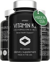 K2-vitamiinikapselit 100 mikrog - K-vitamiinikompleksi MK-7 & MK-4-60 kapselit - VIT K2 2 in 1 Formula korkea vahvuus täydentää MK7 MK4 - Valmistettu USA - Vegan & ei-GMO