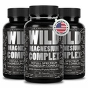 Wild Foods Magnesium Complex Supplement 7X Forms ... High Absorption, Full Spectrum, Easy Digestion... 500 mg Glycinate, Bisglysinaatti, Malaatti, Orotate, Sitraatti, Taurate 90 Kapseli (Pack of 3)