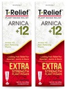 MediNatura T-Relief Extra Strength Cream Arnica +12 Natural Reliving Actives Back Pain Joint Soreness Muscle Aches & Stiffness, koko kehon nopea toiminta helpotus naisille ja miehille - 3 oz (2 pakkaus)