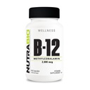 NutraBio Metyyli-B-12-vitamiinilisä, 2000mcg ... Edistää solujen terveyttä ja hyvinvointia, 90 kasvikapselia