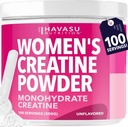Creatiini naisille - Formuloitu naisille - 3g Micronized Creatiini Monohydraatti per tarjoilu tukemaan energiaa, lean lihasmassaa, ja mielen selvyyttä - makuamaton, Vegan, ei-GMO, 100 tarjoilua