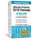 Luonnollinen tekijät Ultimate Probiootti 12/12 Formula - Ruoansulatusterveyden tuki täydentää probiootit - Immuniteetti & Gut Health Support Supplement - 120 Kasvissyöjän kapselit (120 Servings)
