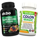 Luomu Superfood Vihreät ja hedelmät Lisäravinteet - Colon Cleanse Detox Formula Suoliston turvotus - Green Vege Powder Blend Kasvisruoat & Ummetus Relief Suolisto, vatsa, vatsa